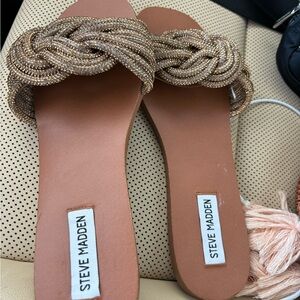 Steve Madden 9.5, Adore rhinestone sandals. New without tags